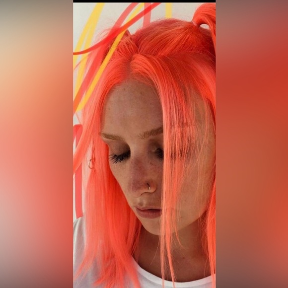 NEON ORANGE TRUCKER HAT. Beautiful way to save a bad hair day. - Picture 5 of 5